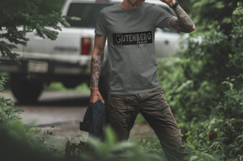 Camiseta gris gutenberg