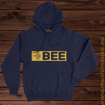 Sudadera azul marino con diseño BEE
